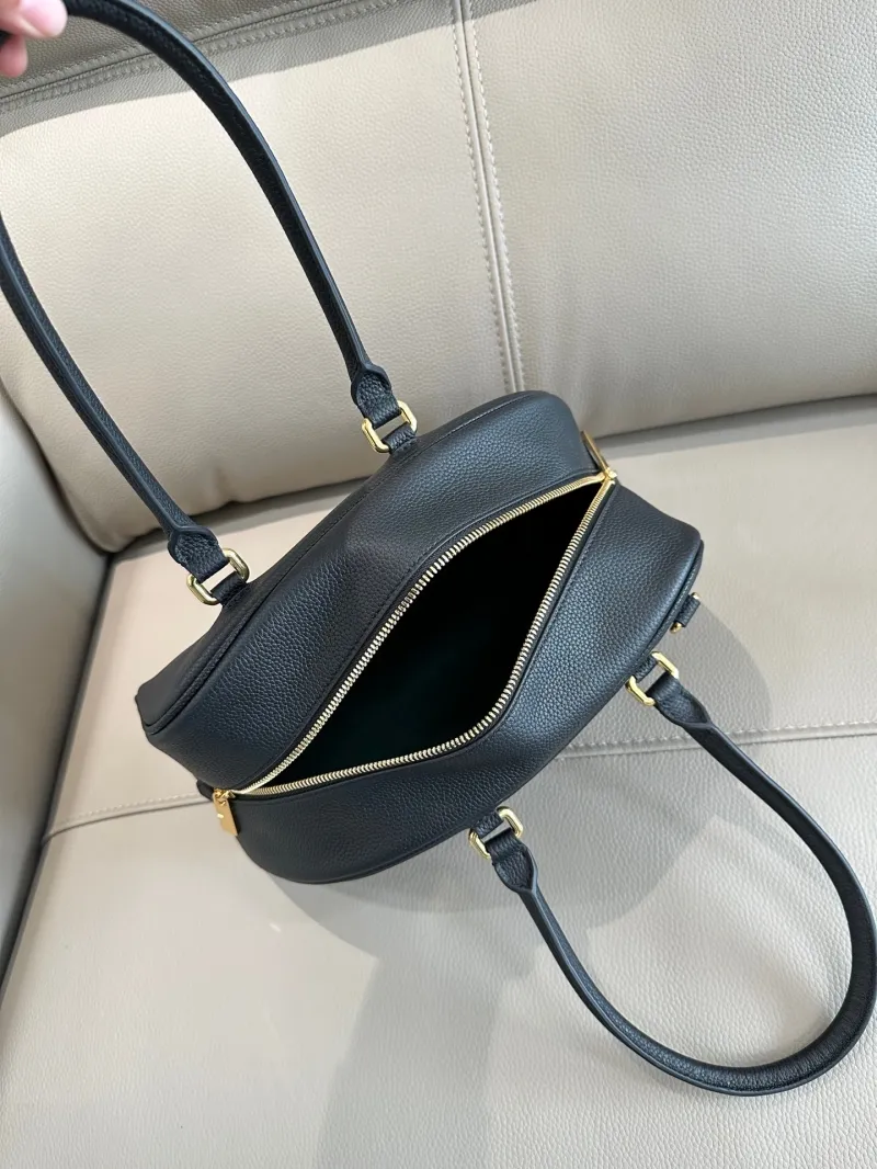 Burberry Black Leather Top Handle Bag - Image 5