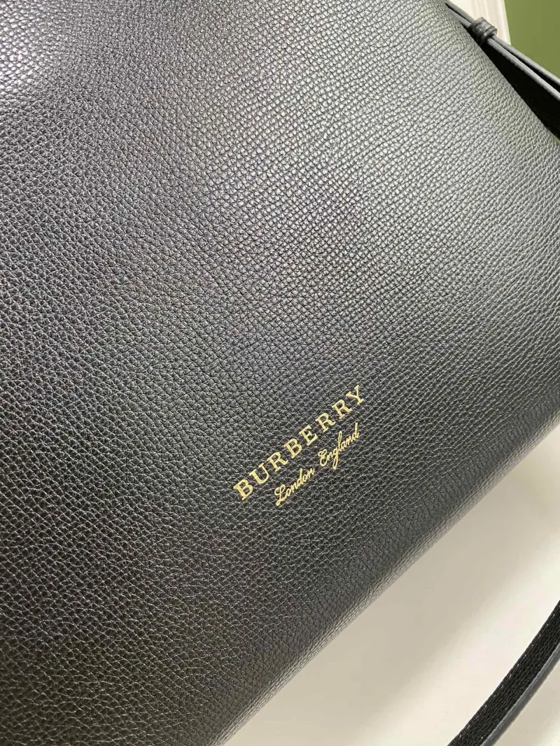 Burberry Black Brown Top Handle Tote Bag 87 - Image 4