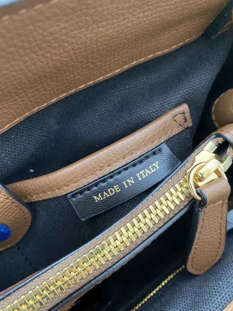 Burberry Brown Leather Top Handle Tote Bag - Image 9