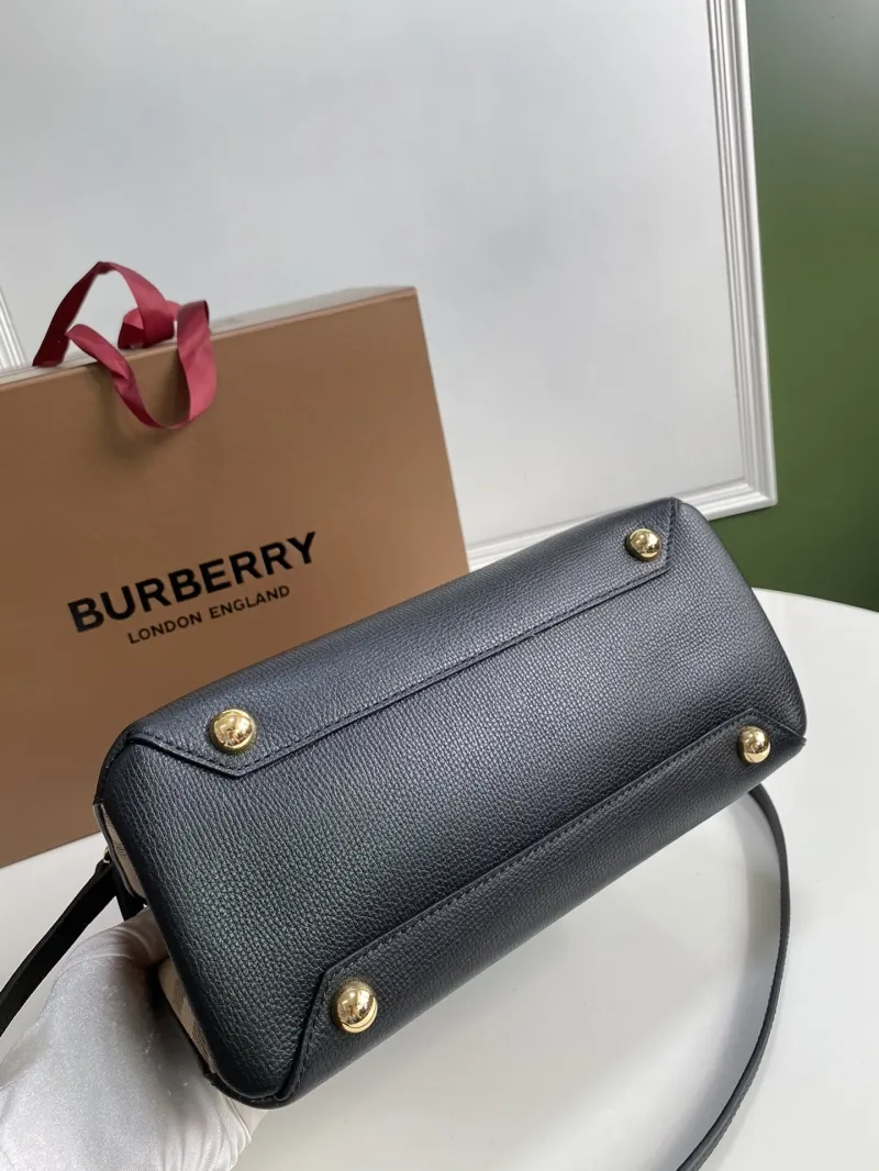 Burberry Black Leather Top Handle Crossbody Bag - Image 7