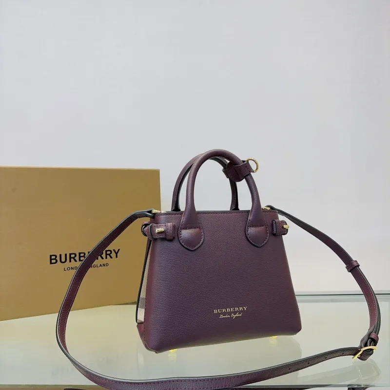 Alternative view of Burberry Dark Purple Small Top Handle Crossbody Bag