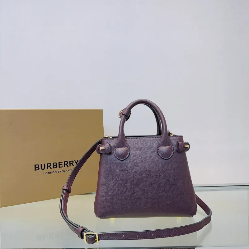 Burberry Dark Purple Small Top Handle Crossbody Bag - Image 3