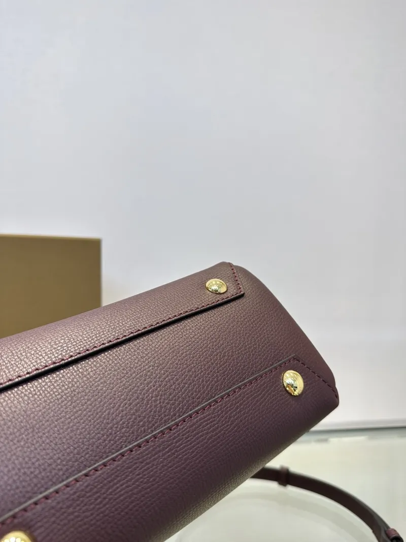 Burberry Dark Purple Small Top Handle Crossbody Bag - Image 6