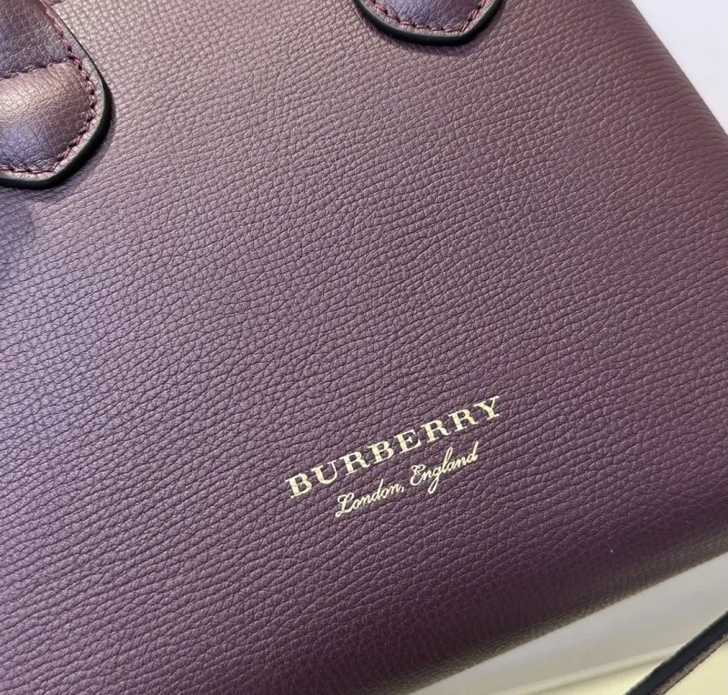 Burberry Dark Purple Small Top Handle Crossbody Bag - Image 7