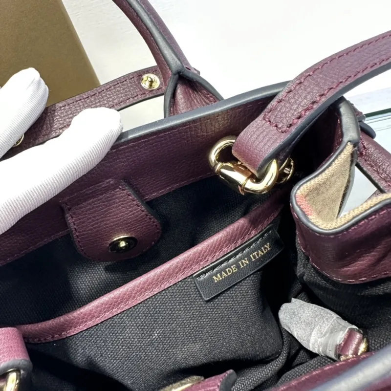 Burberry Dark Purple Small Top Handle Crossbody Bag - Image 9