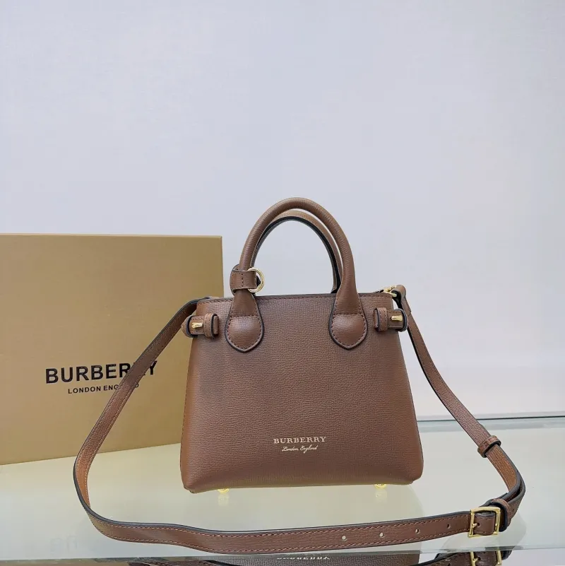 Burberry Brown Mini Top Handle Crossbody Bag