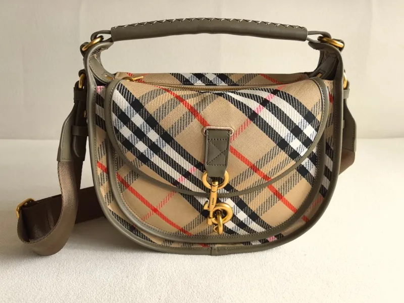 Burberry Classic Check Saddle Crossbody Bag