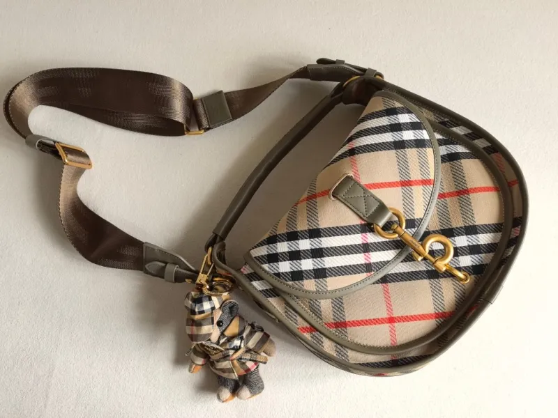 Burberry Classic Check Saddle Crossbody Bag - Image 3