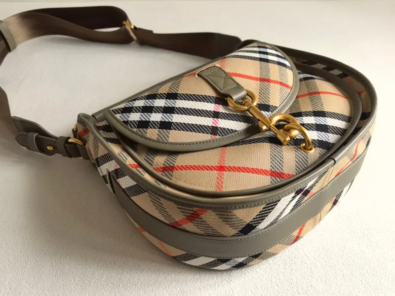 Burberry Classic Check Saddle Crossbody Bag - Image 7