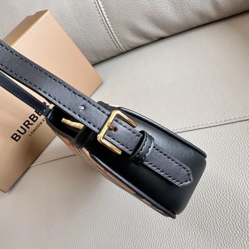 Burberry Vintage Check Shoulder Bag 104 Beige Black - Image 3