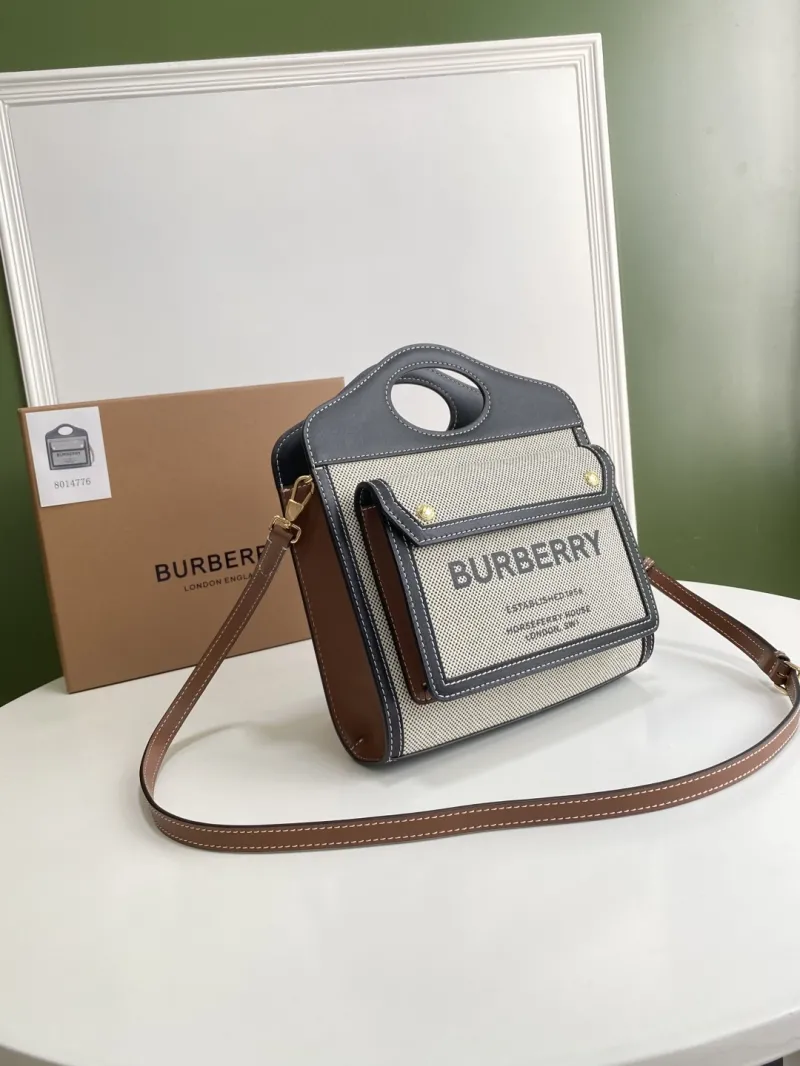Burberry 8014776 Canvas Leather Crossbody Handbag - Image 3