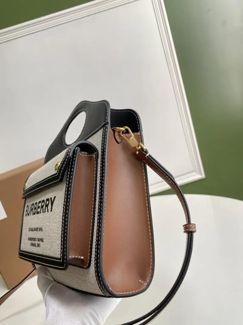 Burberry 8014776 Canvas Leather Crossbody Handbag - Image 4