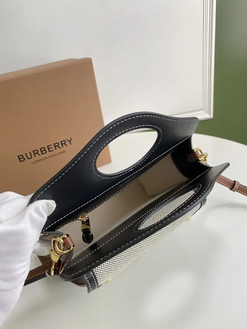 Burberry 8014776 Canvas Leather Crossbody Handbag - Image 7