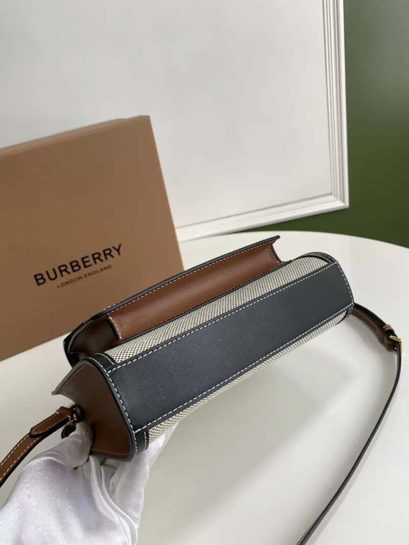 Burberry 8014776 Canvas Leather Crossbody Handbag - Image 9