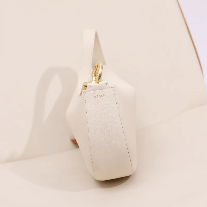 Burberry White Top Handle Leather Bag 122 - Image 3