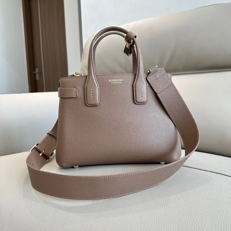 Burberry Taupe Top Handle Crossbody Bag