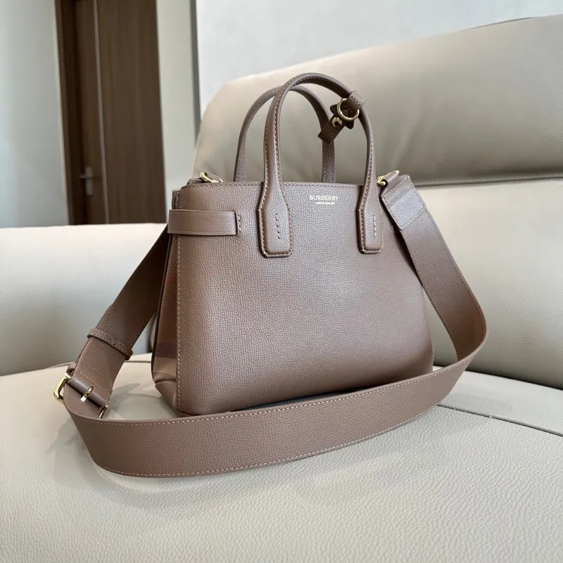 Burberry Taupe Top Handle Crossbody Bag - Image 3