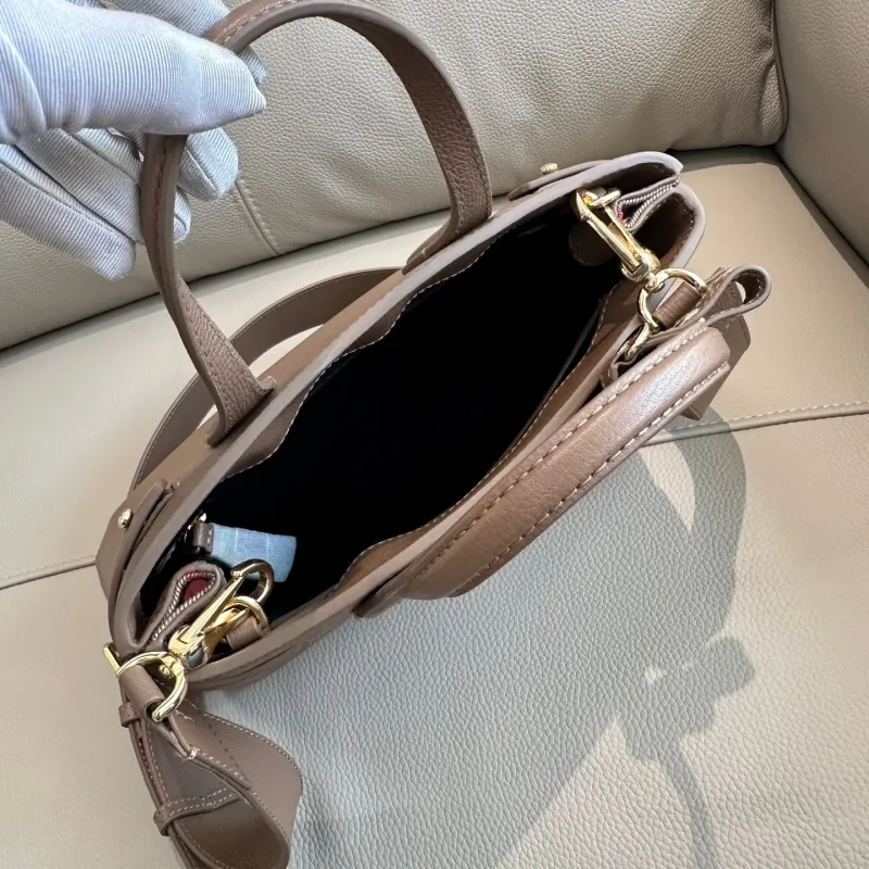 Burberry Taupe Top Handle Crossbody Bag - Image 7