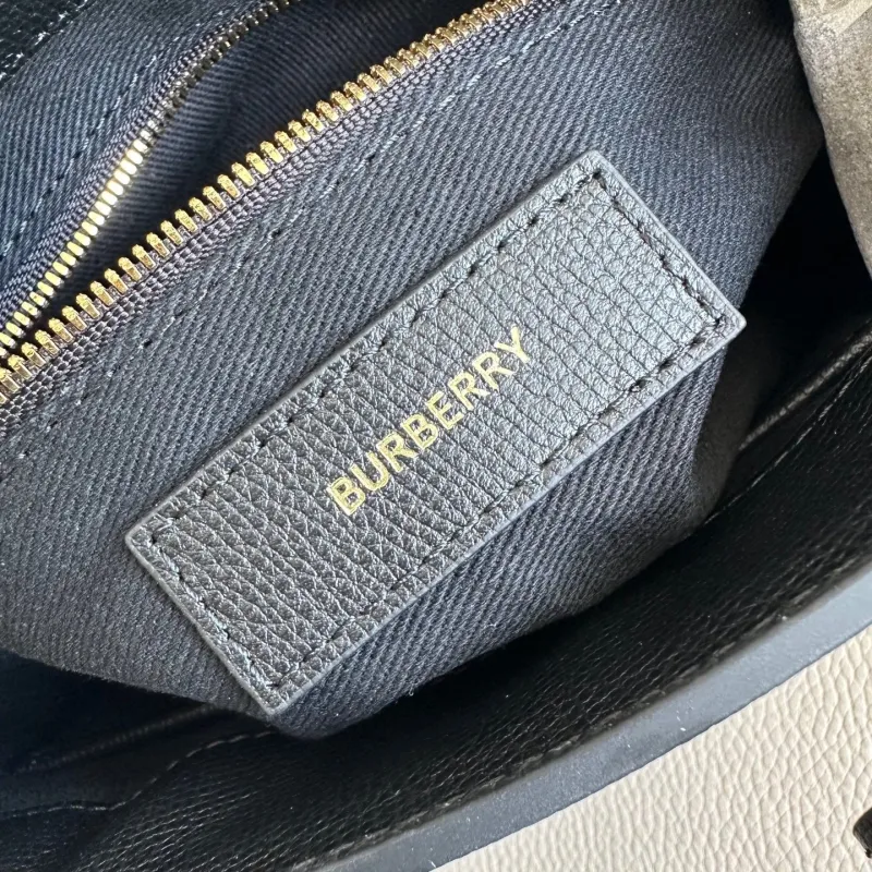 Burberry Black Leather Top Handle Bag - Image 9