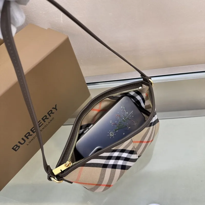 Burberry Classic Check Underarm Shoulder Bag - Image 8