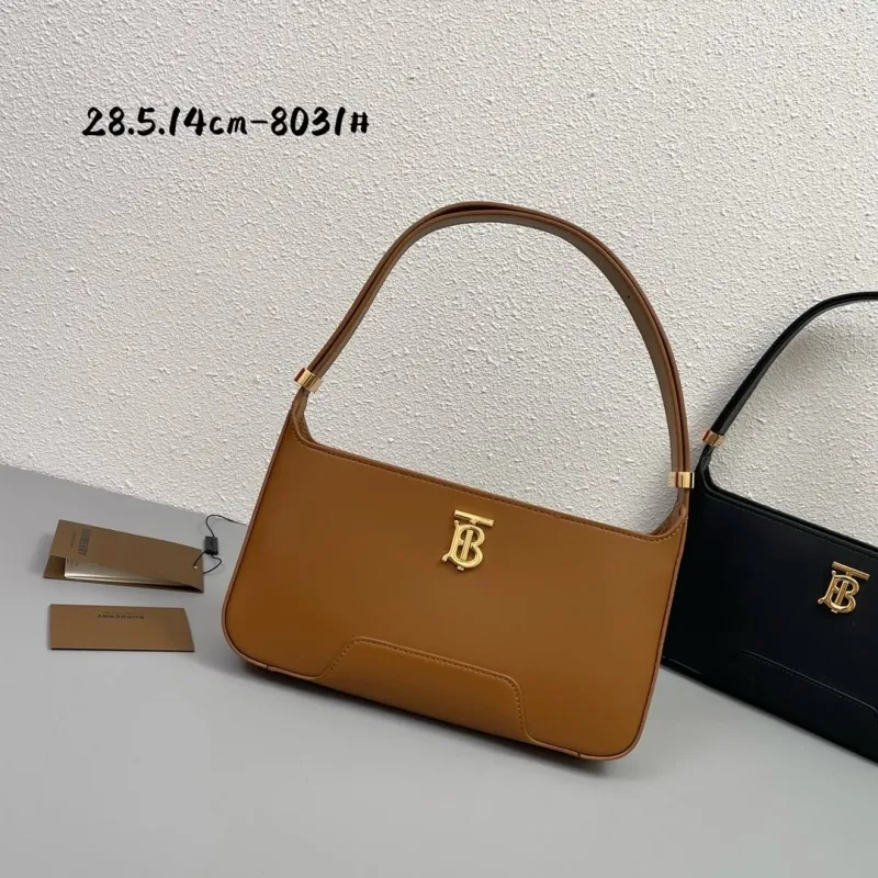 Burberry Brown Leather Shoulder Bag 8031