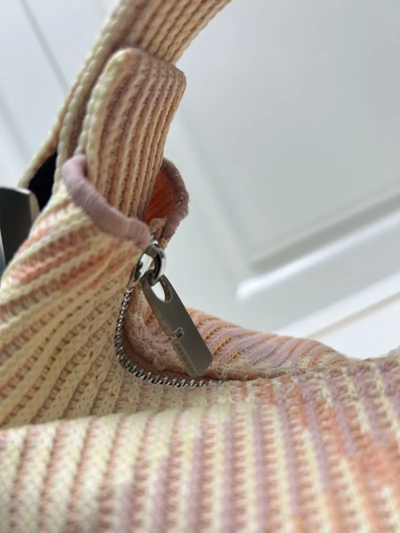 Burberry 8421 Pastel Woven Top Handle Hobo Bag - Image 7