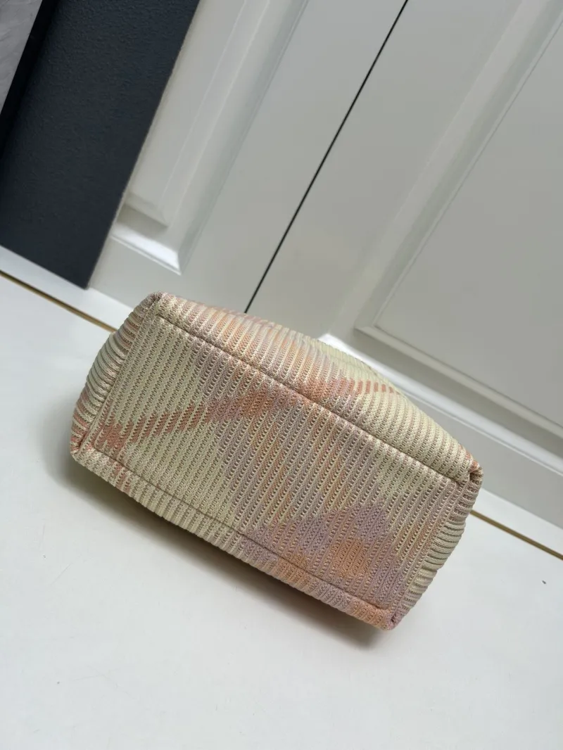 Burberry 8421 Pastel Woven Top Handle Hobo Bag - Image 9