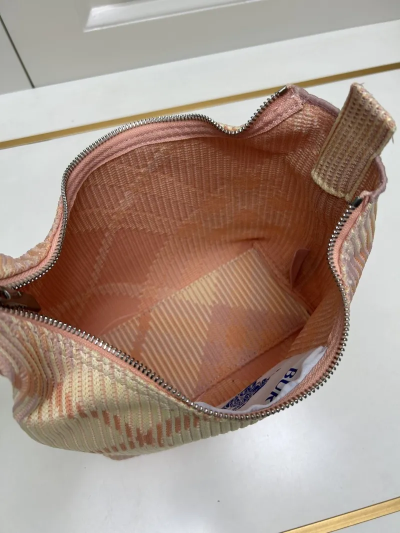 Burberry 8421 Pastel Woven Top Handle Hobo Bag - Image 10