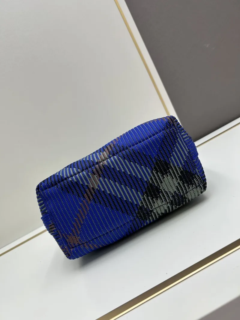 Burberry Blue Plaid Top Handle Bag 8421 - Image 5