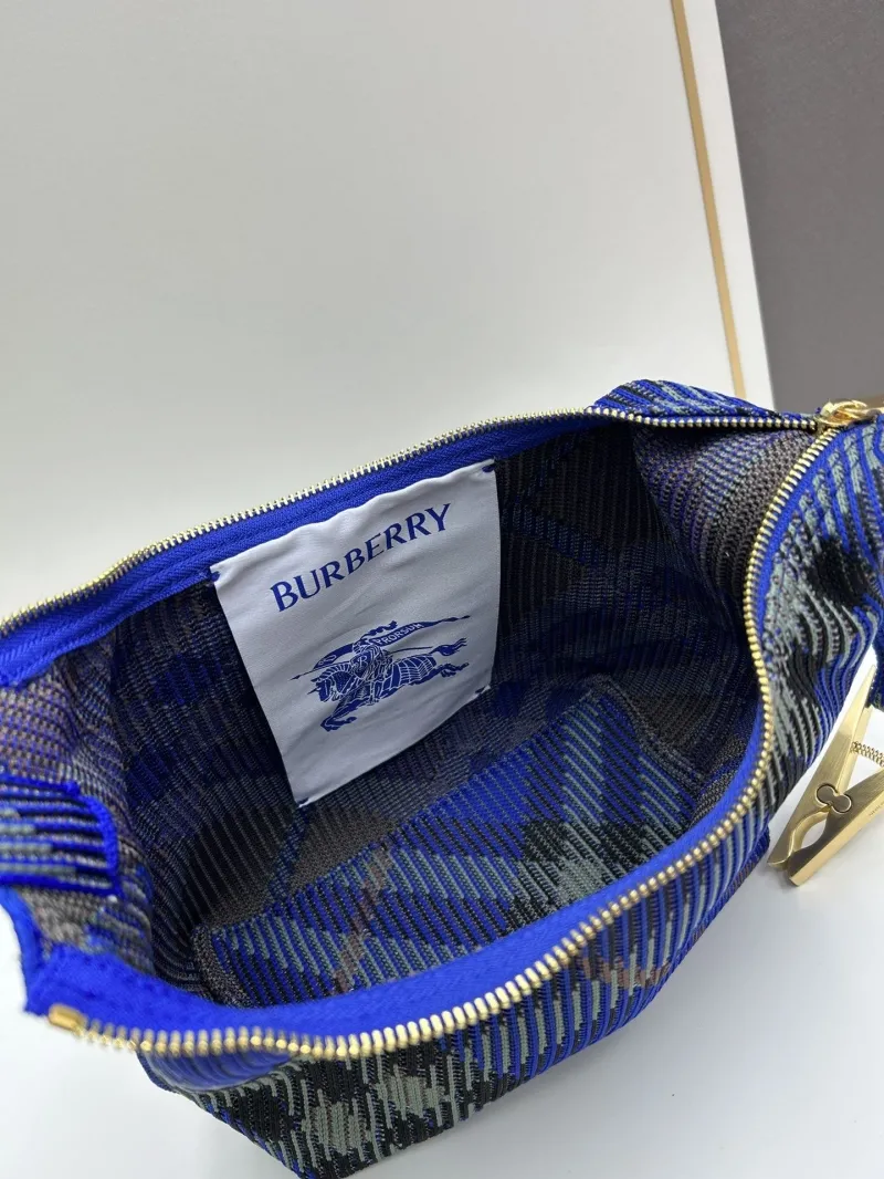 Burberry Blue Plaid Top Handle Bag 8421 - Image 7