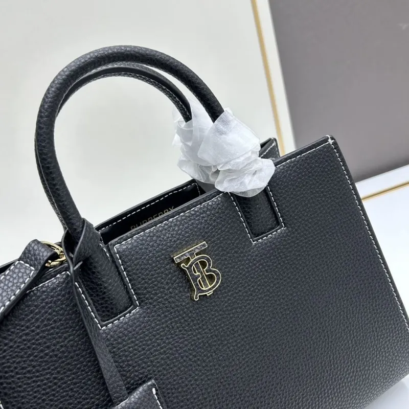 Burberry Black Leather Top Handle Crossbody Bag 151 - Image 4