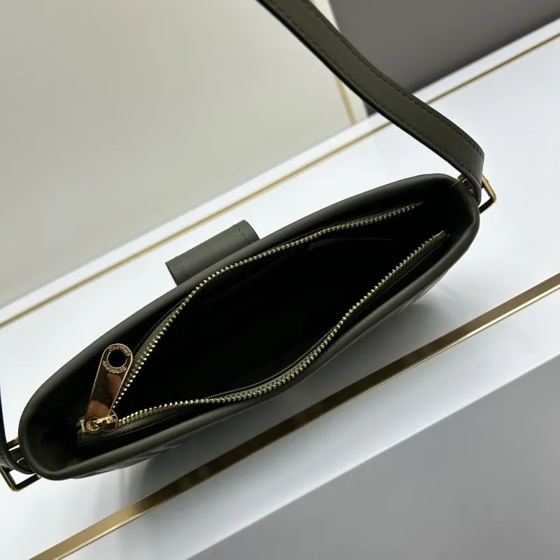 Burberry Olive Plaid Shoulder Bag 153 - Image 7