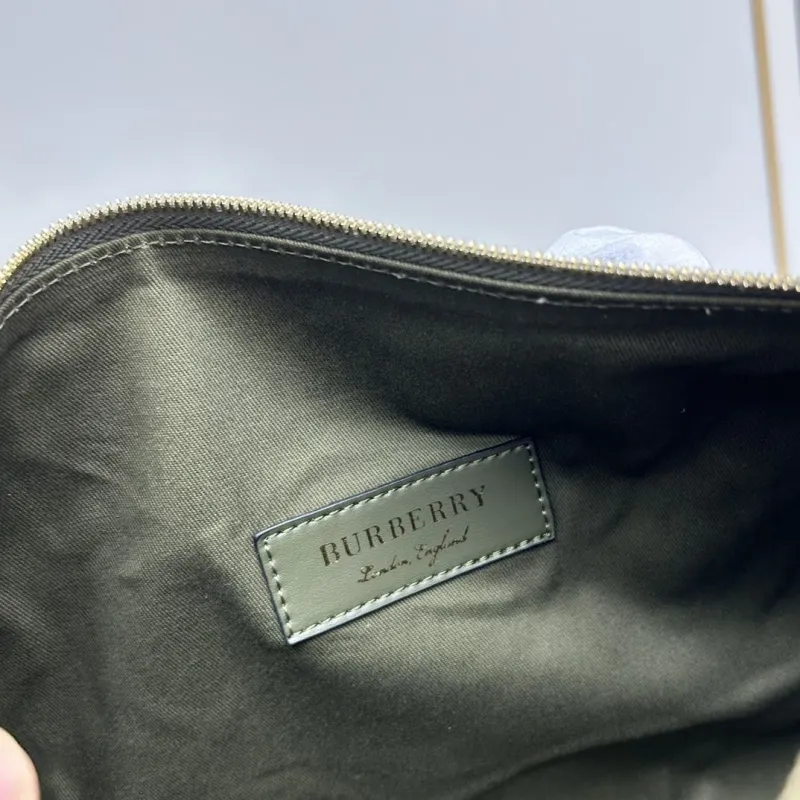 Burberry Olive Check Top Handle Bag 156 - Image 8