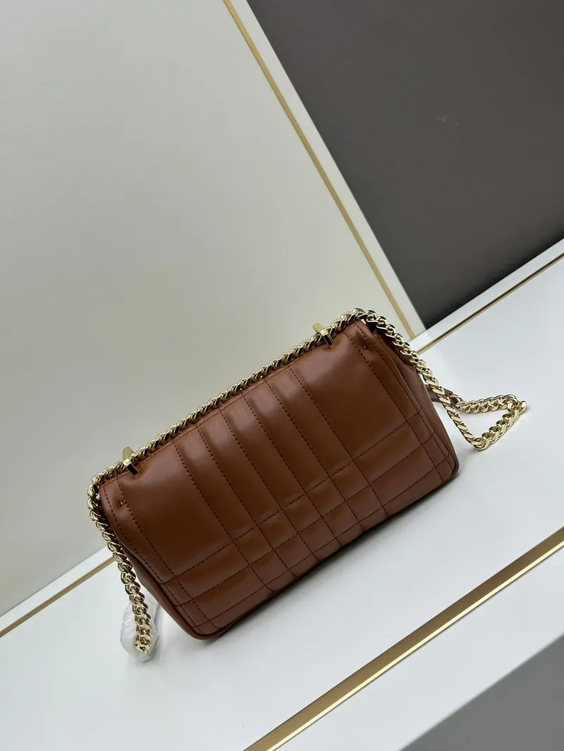 Burberry Brown Quilted Chain Shoulder Bag 8378 - Image 3