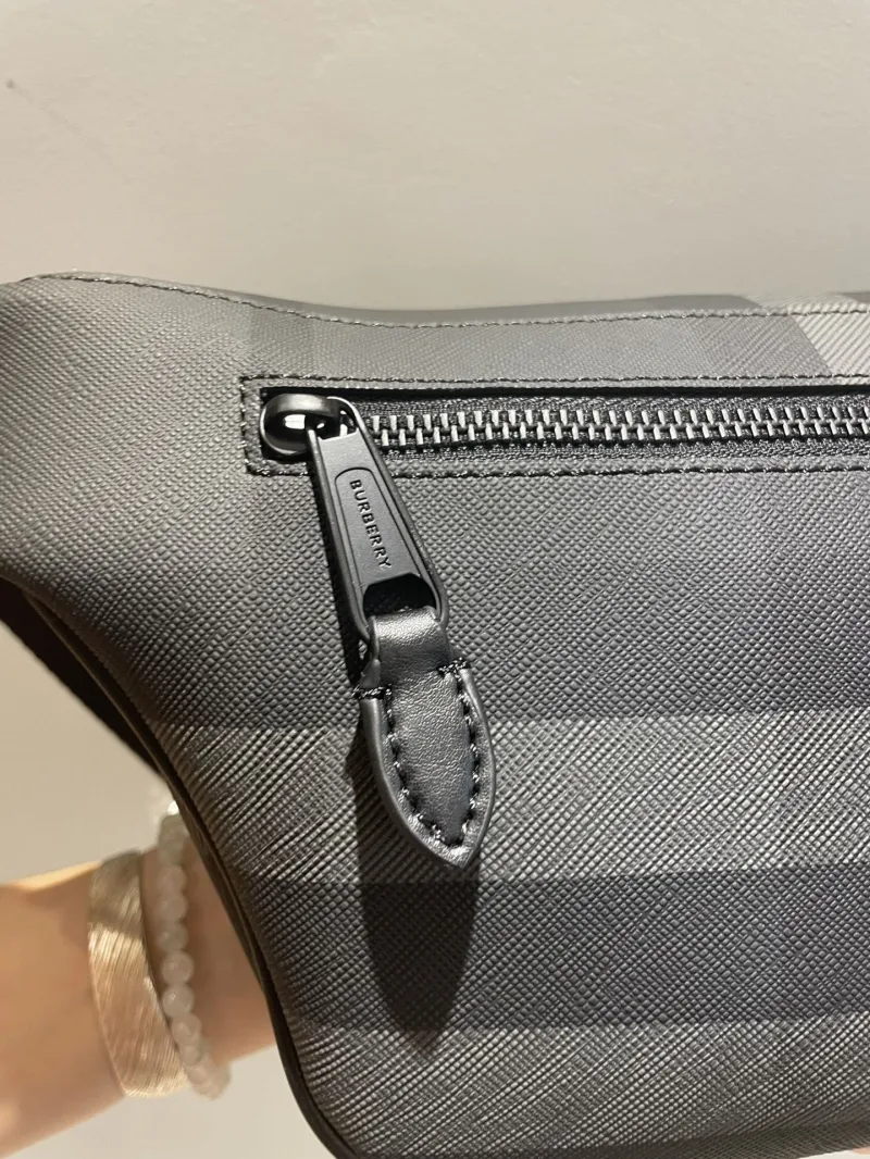 Burberry Dark Check Waist Chest Pack - Image 5