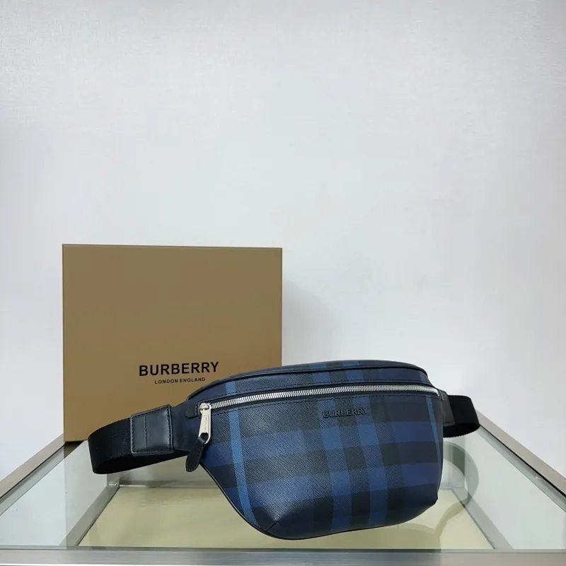 Burberry Blue Check Waist Bag - Image 3