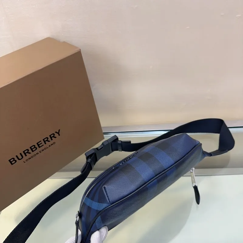 Burberry Blue Check Waist Bag - Image 4