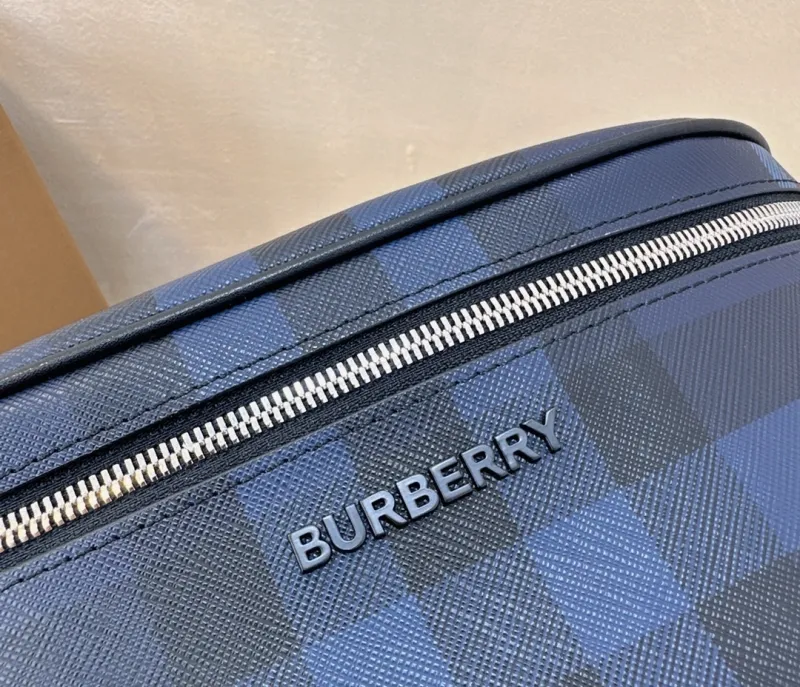 Burberry Blue Check Waist Bag - Image 5