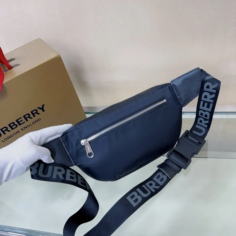 Burberry Navy Nylon Waist Pack - Image 3