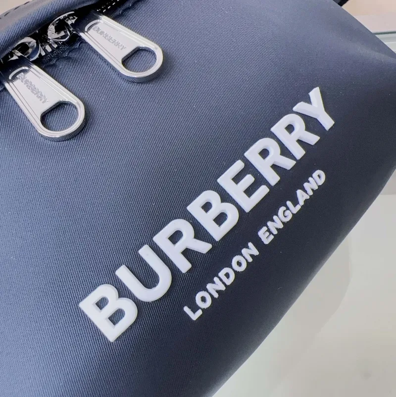 Burberry Navy Nylon Waist Pack - Image 6