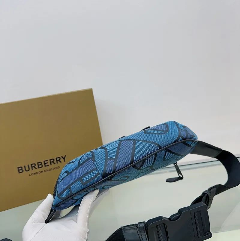 Burberry Blue Monogram Waist Bag - Image 7
