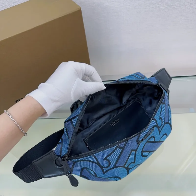 Burberry Blue Monogram Waist Bag - Image 8