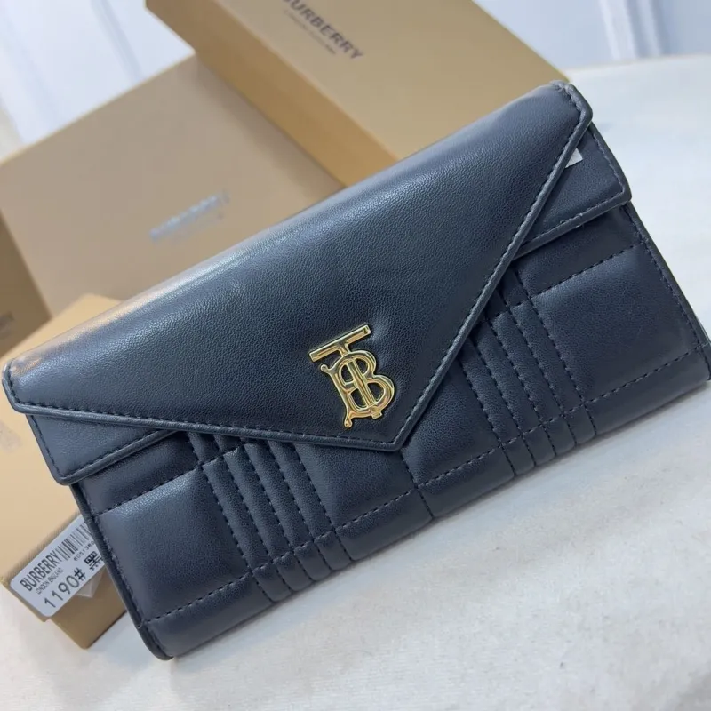 Burberry Black Quilted Continental Wallet 1190