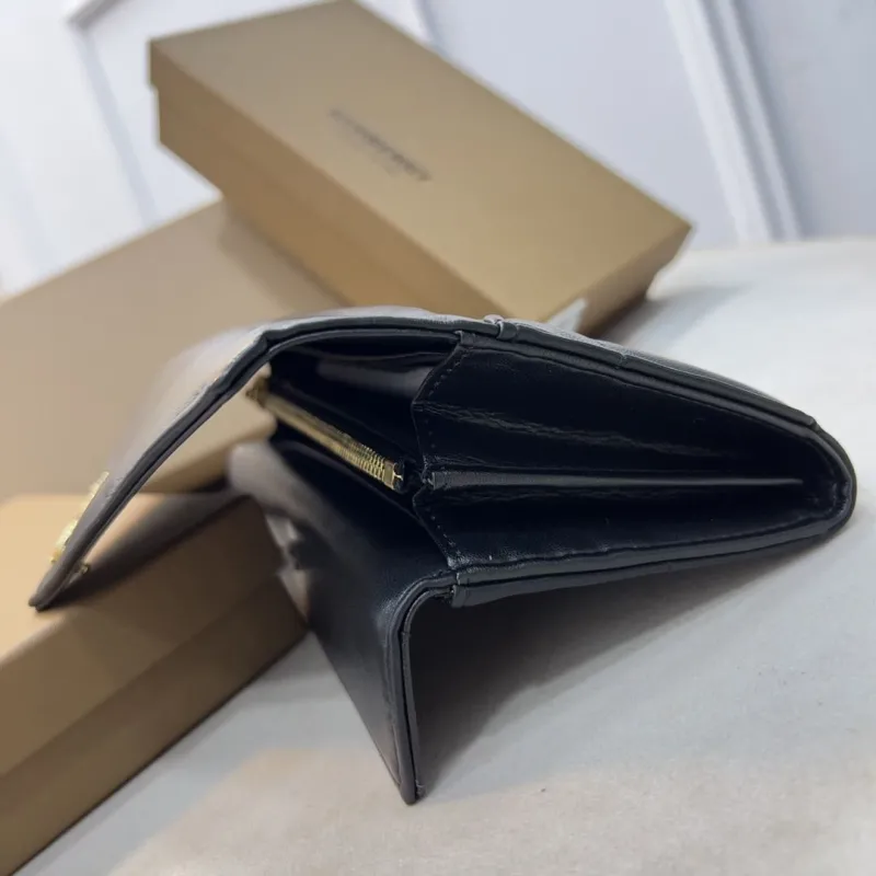 Burberry Black Quilted Continental Wallet 1190 - Image 3