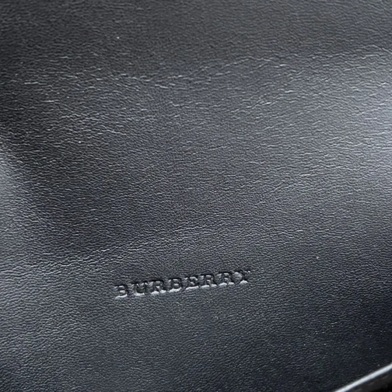 Burberry Black Check Crossbody Wallet Bag - Image 8