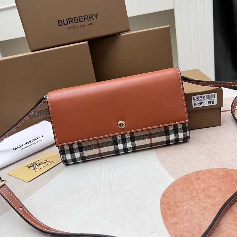 Burberry 80492481 Brown Crossbody Wallet Bag