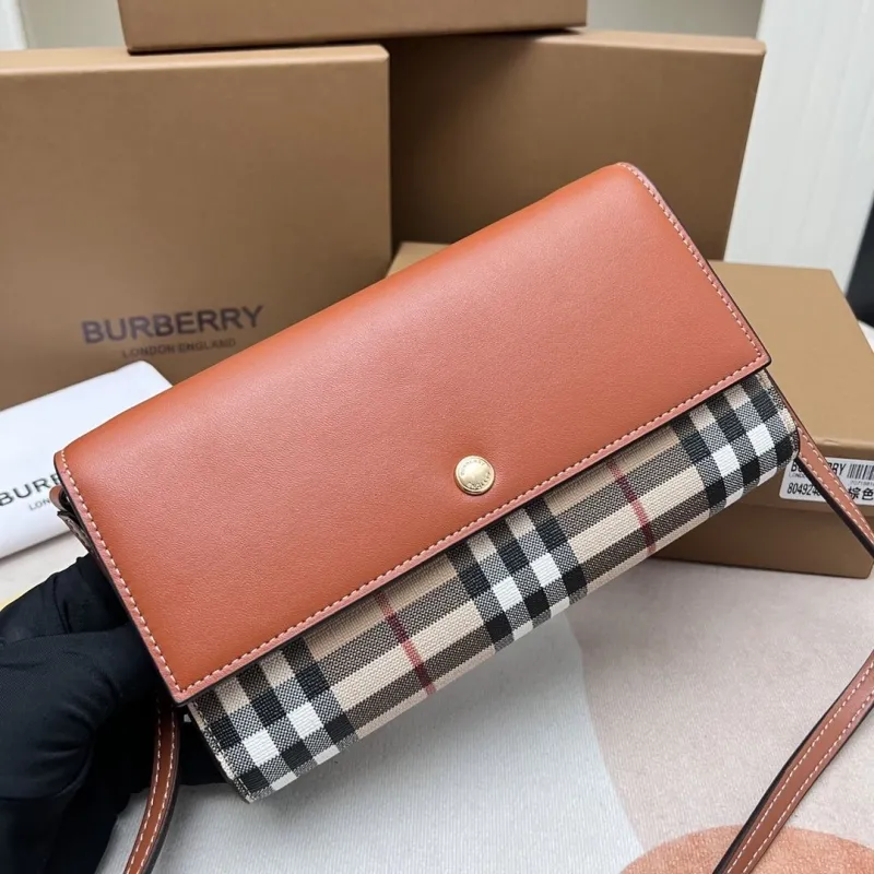 Burberry 80492481 Brown Crossbody Wallet Bag - Image 4