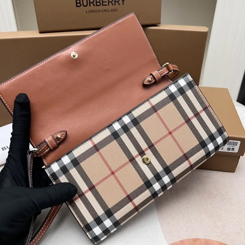 Burberry 80492481 Brown Crossbody Wallet Bag - Image 6