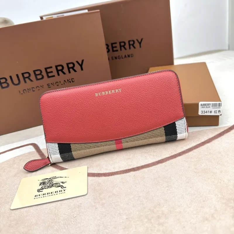 Burberry Red Zip Around Wallet 3341