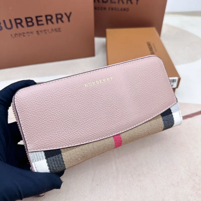 Burberry Pink Zip Around Wallet 3341 - Image 3